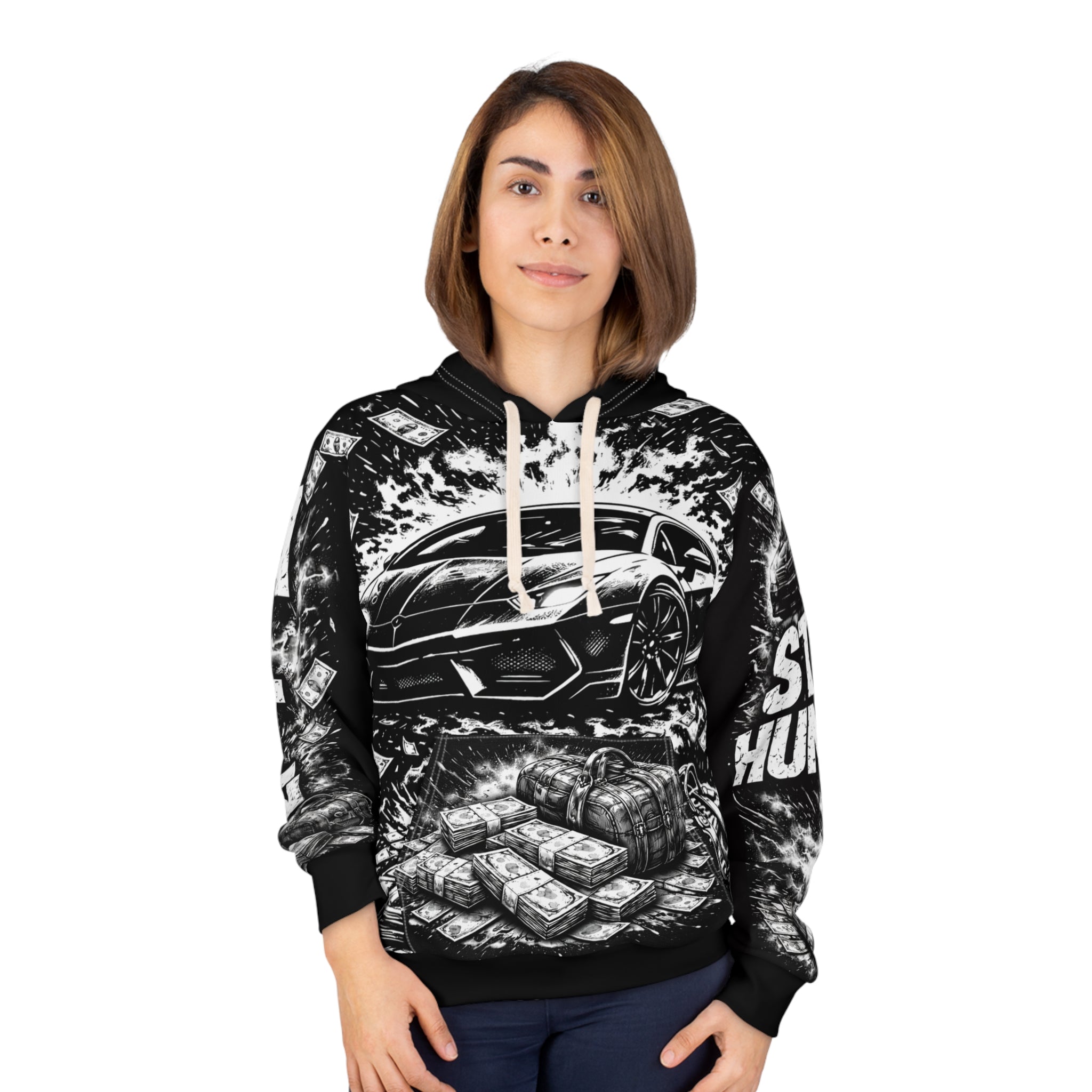 No Plan B Hoodie - Money & Sports Car Graphic Pullover