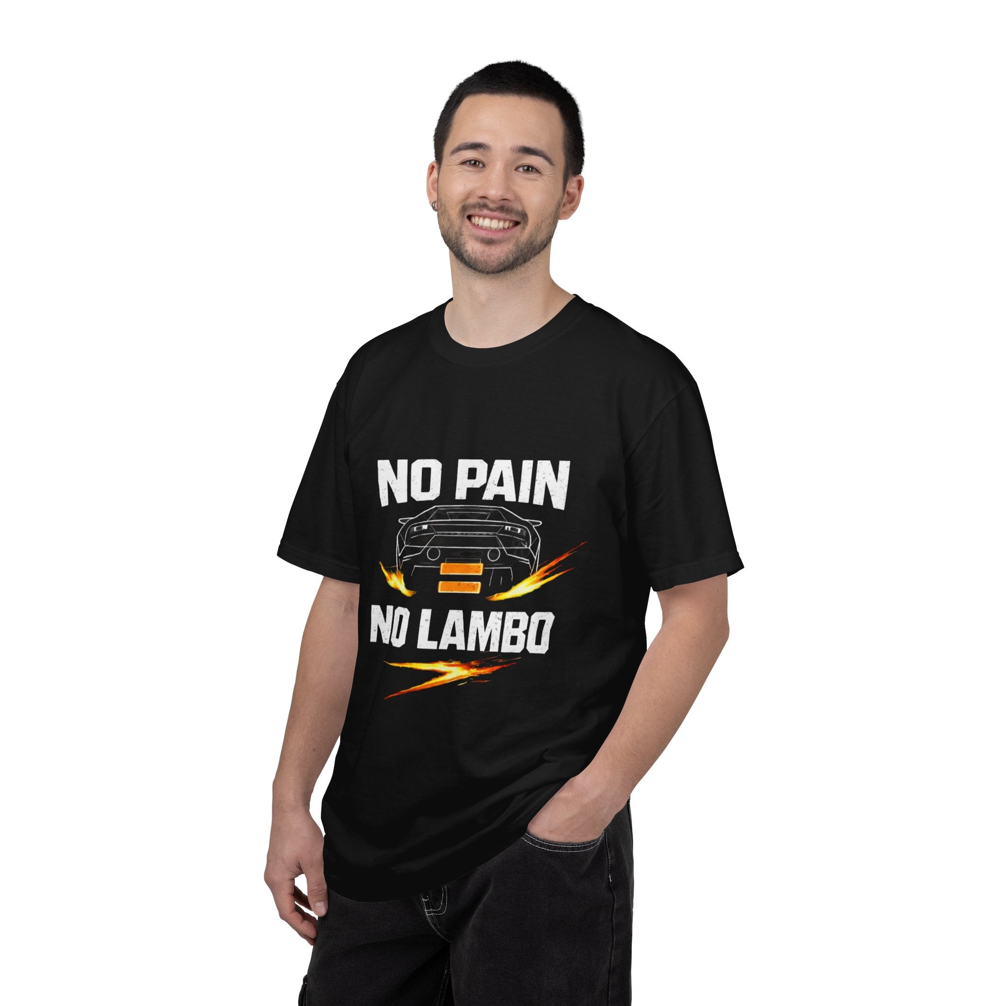 No Pain No Lambo T‑Shirt — Motivational Sports Car Tee for Car Enthusiasts