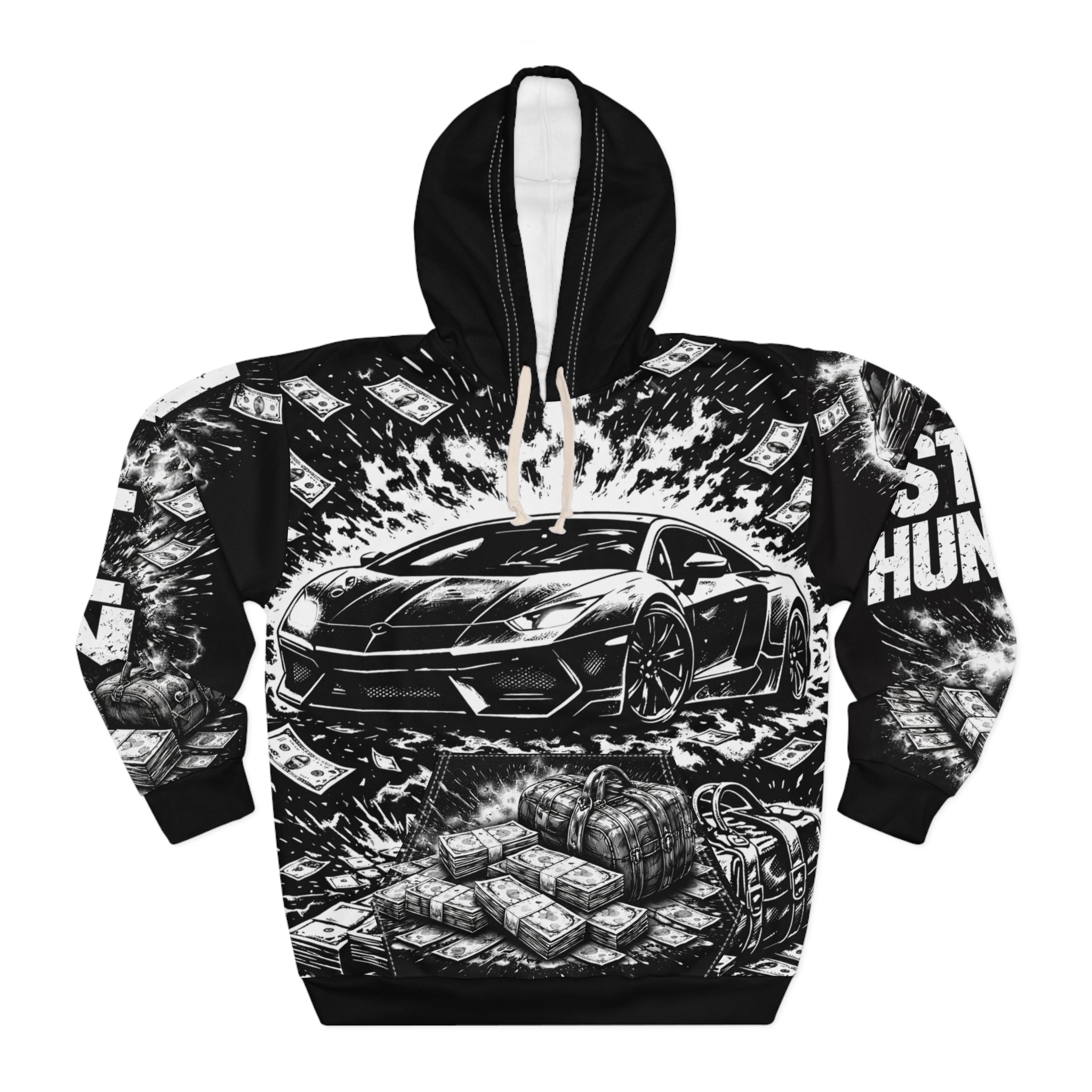No Plan B Hoodie - Money & Sports Car Graphic Pullover
