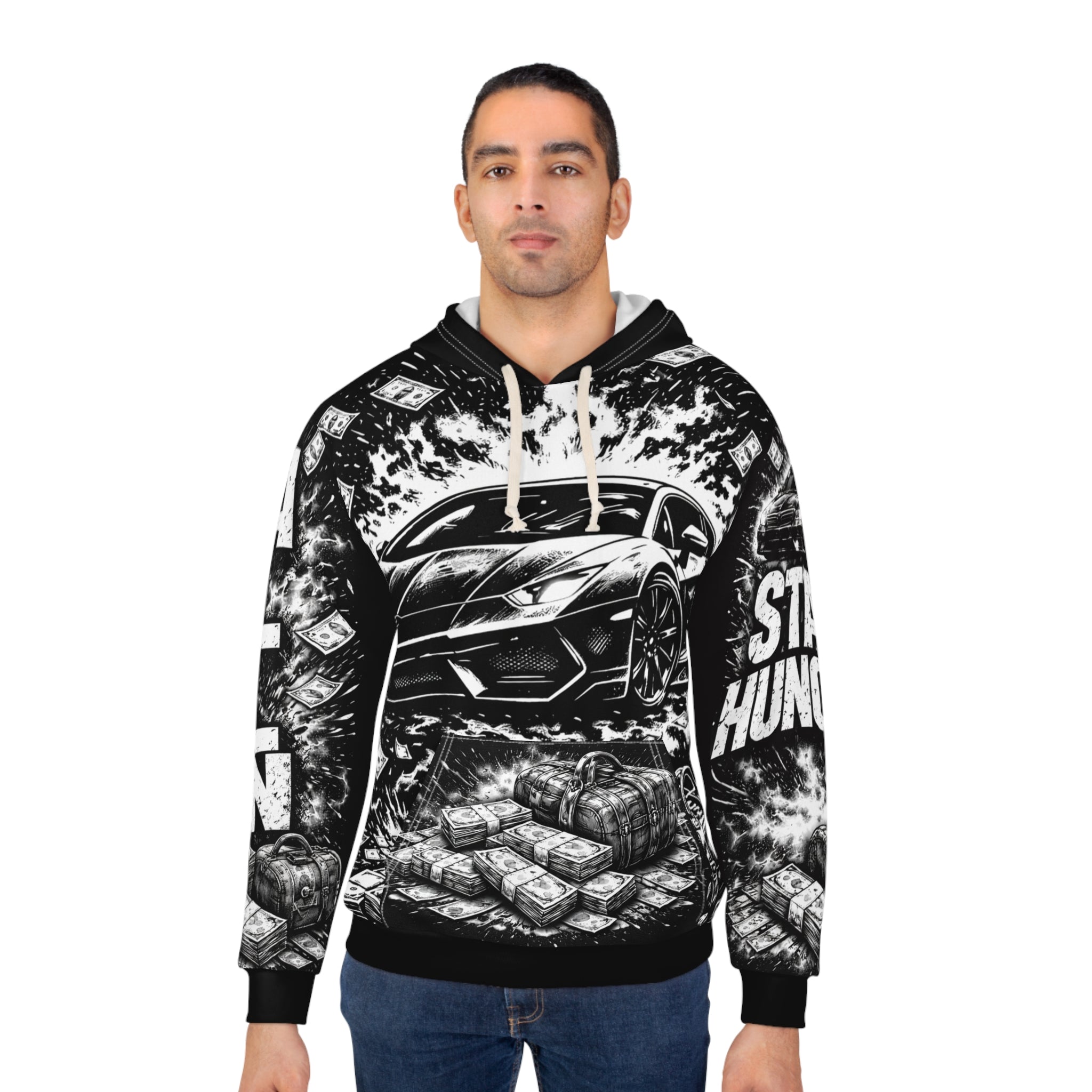 No Plan B Hoodie - Money & Sports Car Graphic Pullover